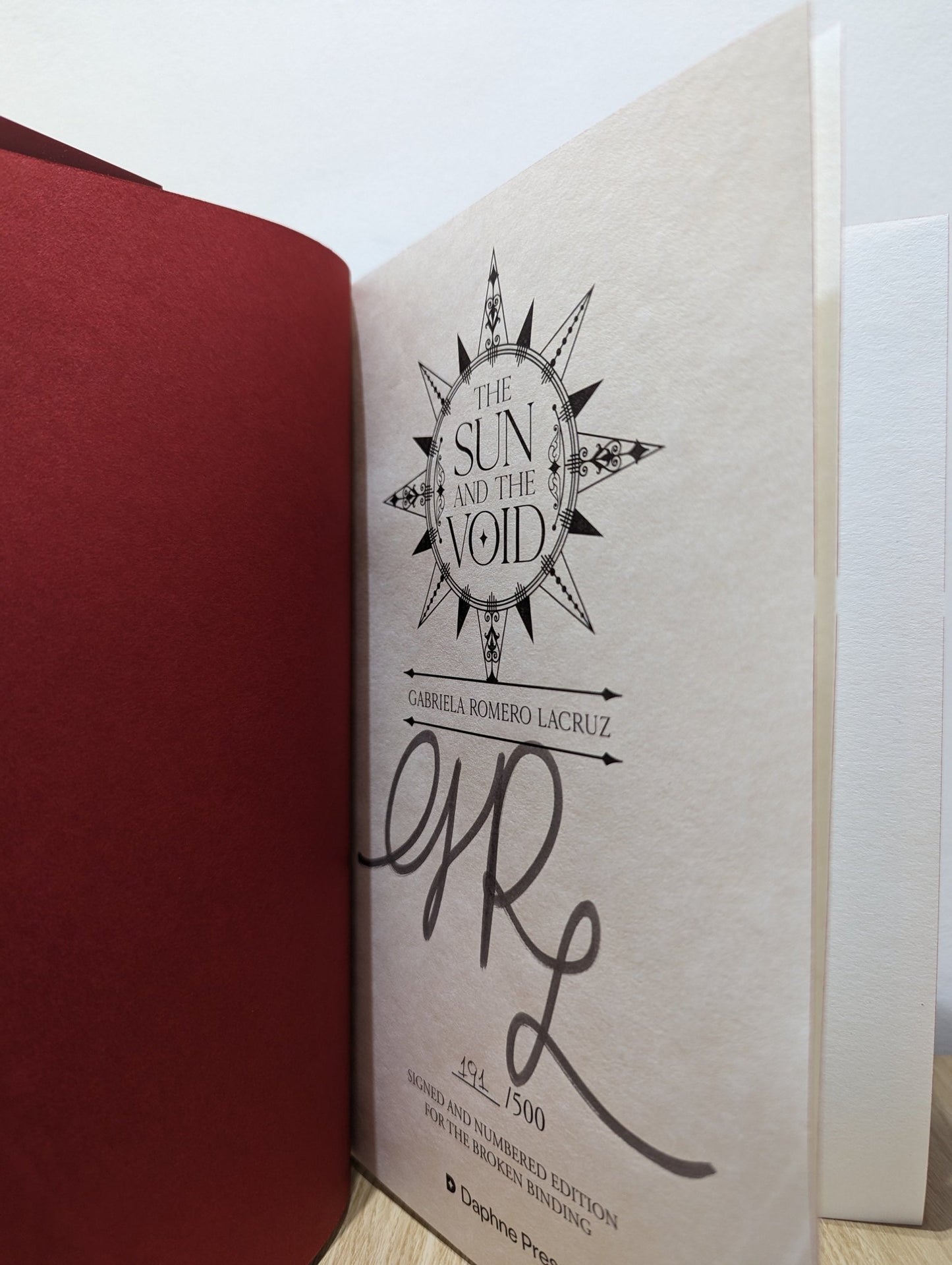 The Sun and The Void by Gabriela Romero Lacruz (Signed Numbered First Edition with sprayed edges) - Fialta Books