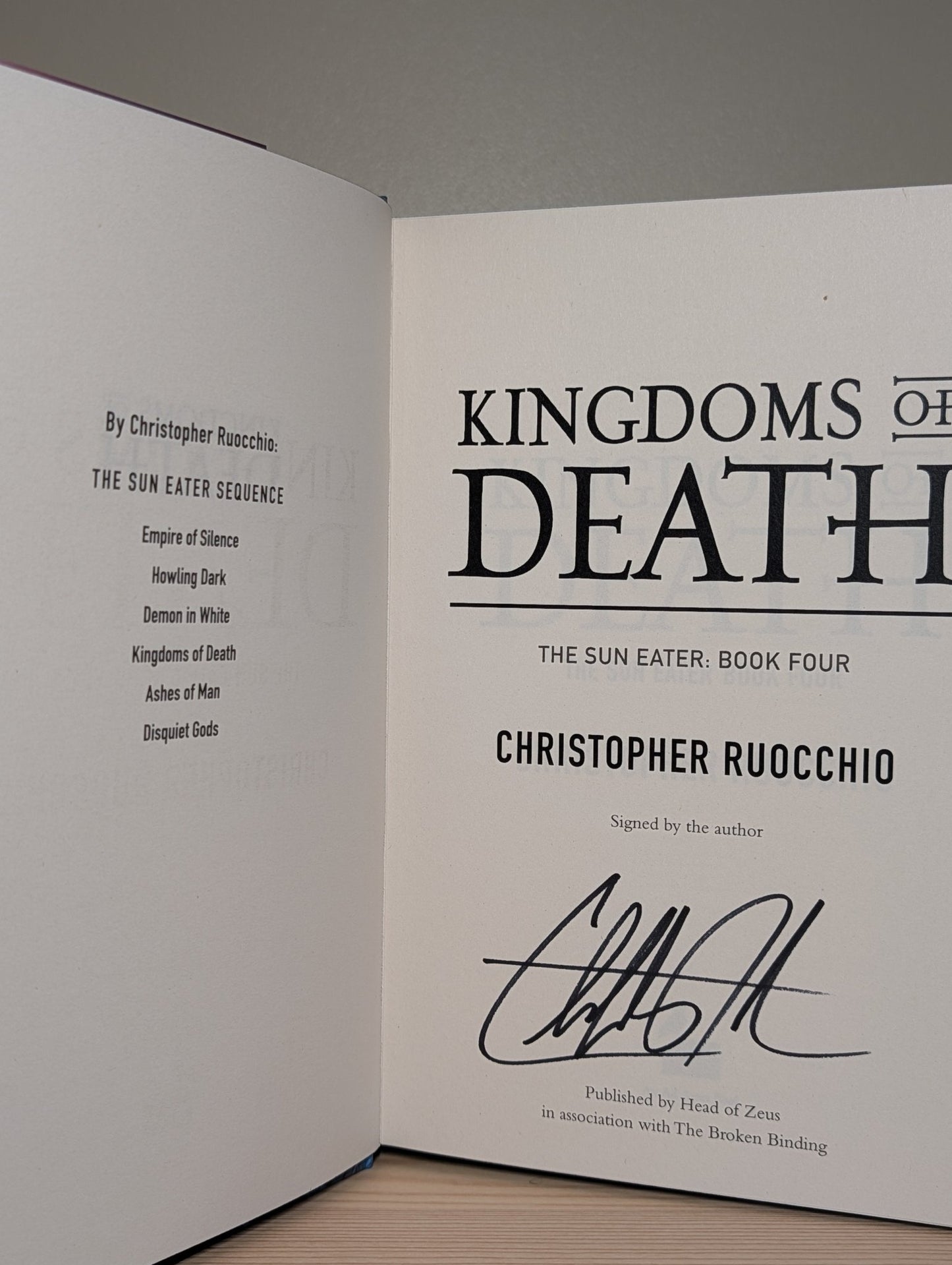 The Sun Eater 1 - 5 by Christopher Ruocchio (Signed with sprayed edges) - Fialta Books