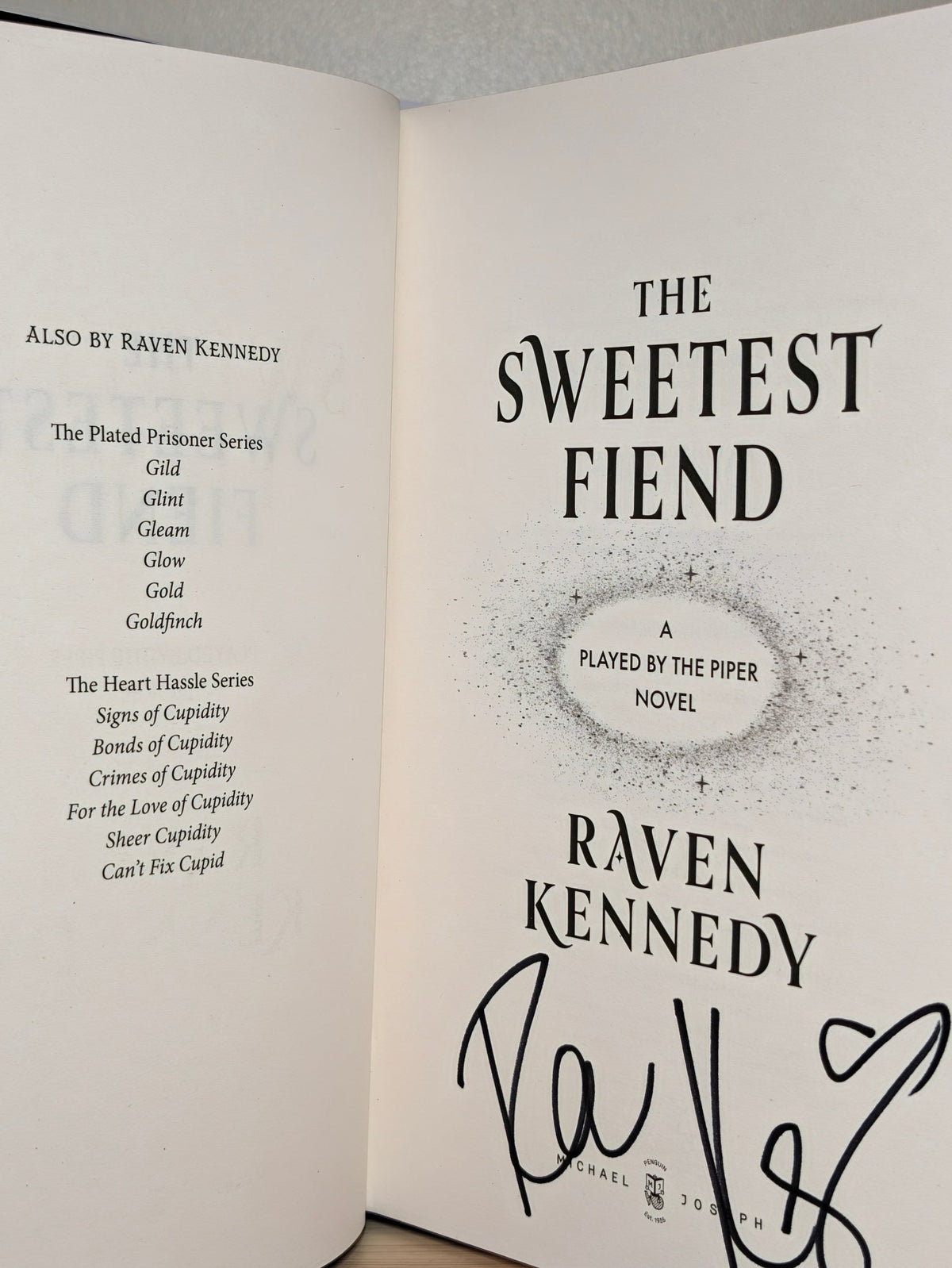 The Sweetest Fiend by Raven Kennedy (Signed First Edition with sprayed edges) - Fialta Books