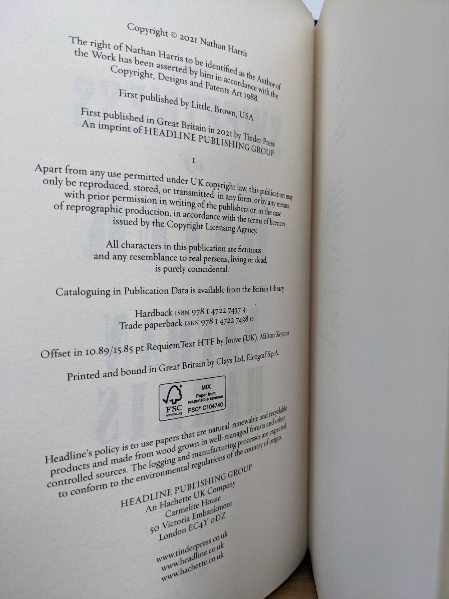 The Sweetness of Water by Nathan Harris - Fialta Books