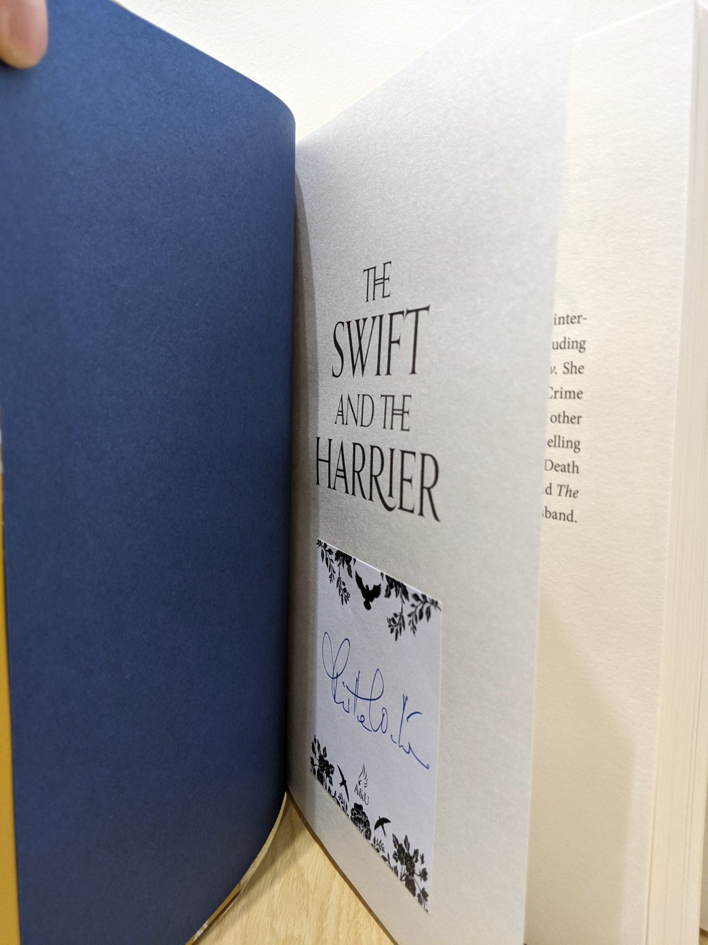 The Swift and the Harrier by Minette Walters (Signed First Edition) - Fialta Books