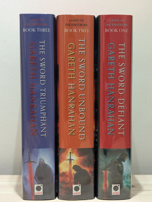 The Sword Defiant; Sword Unbound; Sword Triumphant by Gareth Hanrahan (Signed with sprayed edges) - Fialta Books