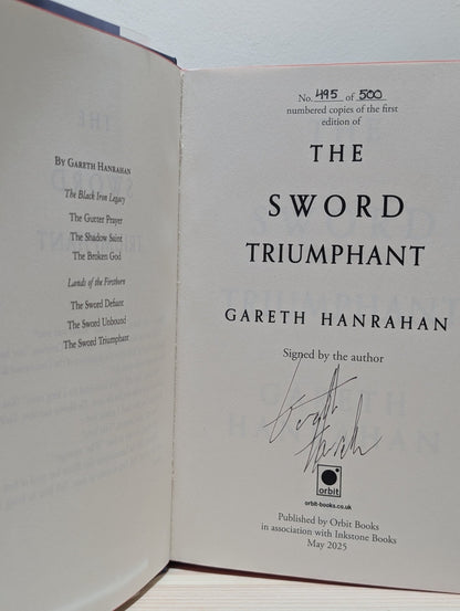 The Sword Defiant; Sword Unbound; Sword Triumphant by Gareth Hanrahan (Signed with sprayed edges) - Fialta Books