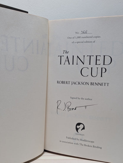 The Tainted Cup; A Drop of Corruption by Robert Jackson Bennett (Signed Numbered First Edition Set with sprayed edges) - Fialta Books