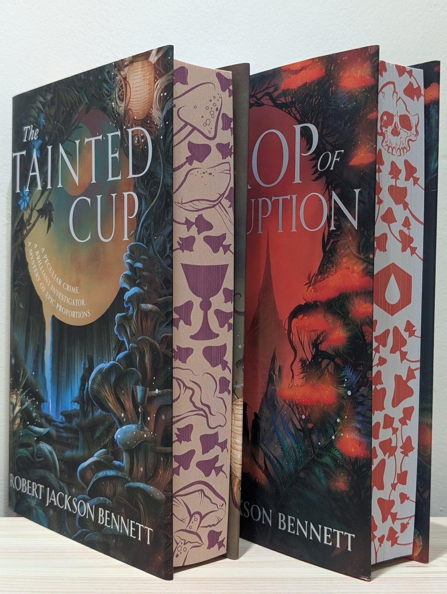 The Tainted Cup; A Drop of Corruption by Robert Jackson Bennett (Signed Numbered First Edition Set with sprayed edges) - Fialta Books