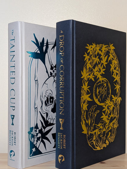 The Tainted Cup; A Drop of Corruption by Robert Jackson Bennett (Signed with Sprayed Edges) - Fialta Books