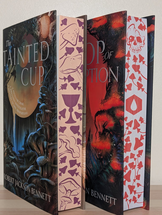 The Tainted Cup; A Drop of Corruption by Robert Jackson Bennett (Signed with Sprayed Edges) - Fialta Books