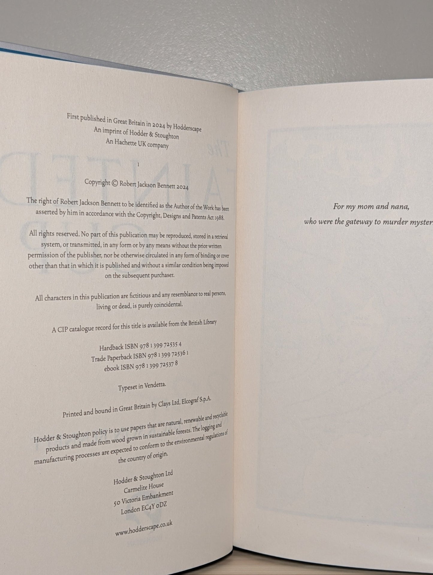 The Tainted Cup; A Drop of Corruption by Robert Jackson Bennett (Signed with Sprayed Edges) - Fialta Books