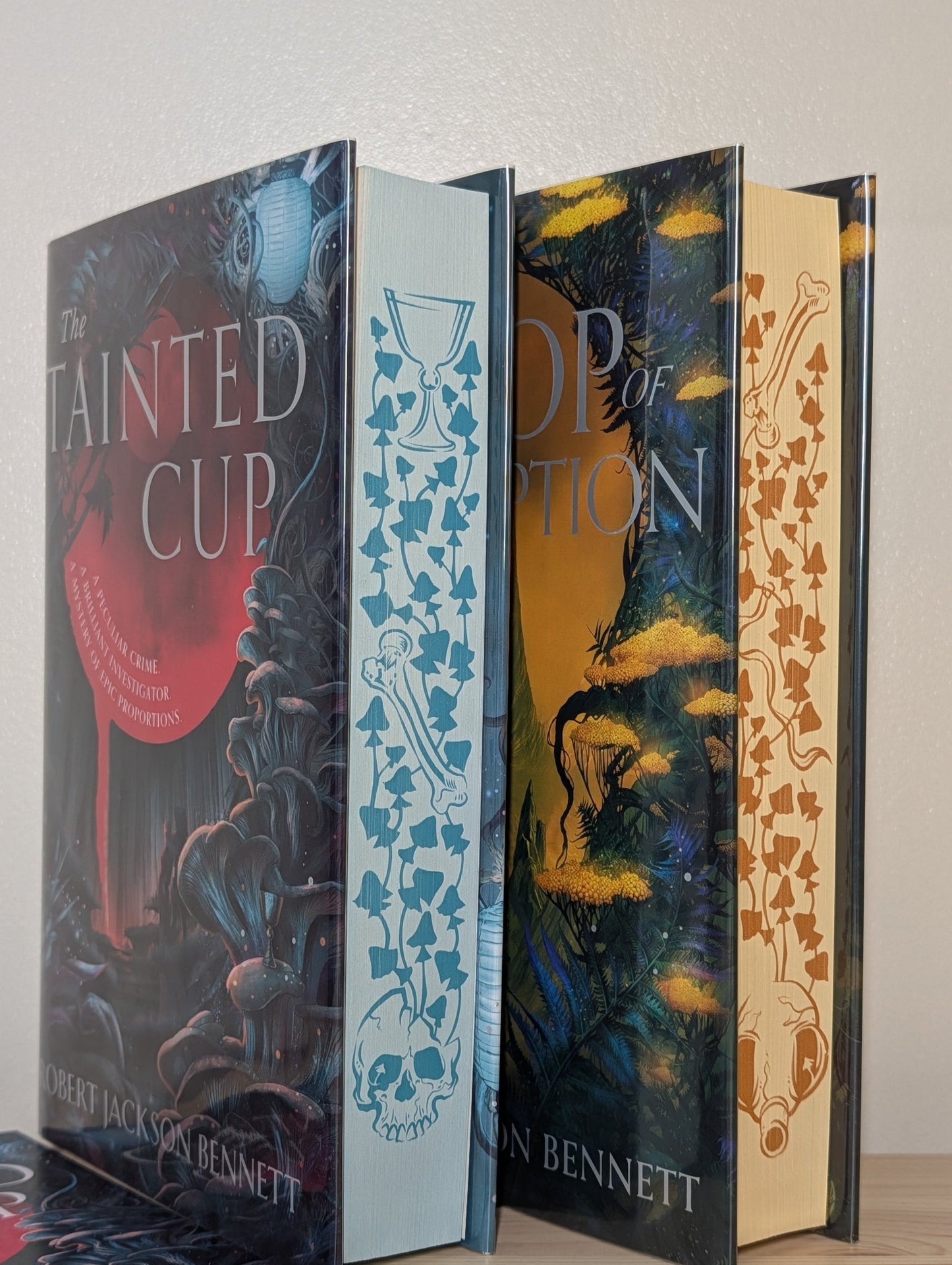 The Tainted Cup; A Drop of Corruption by Robert Jackson Bennett (Signed with Sprayed Edges) - Fialta Books