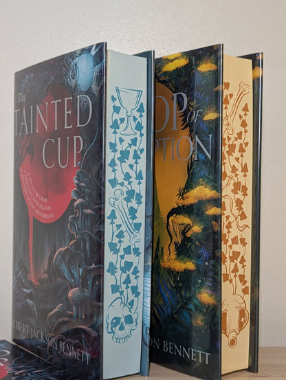 The Tainted Cup; A Drop of Corruption by Robert Jackson Bennett (Signed with Sprayed Edges) - Fialta Books