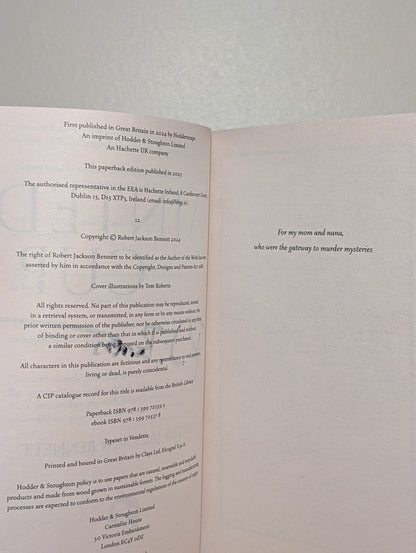 The Tainted Cup by Robert Jackson Bennett (Signed Paperback Edition) - Fialta Books