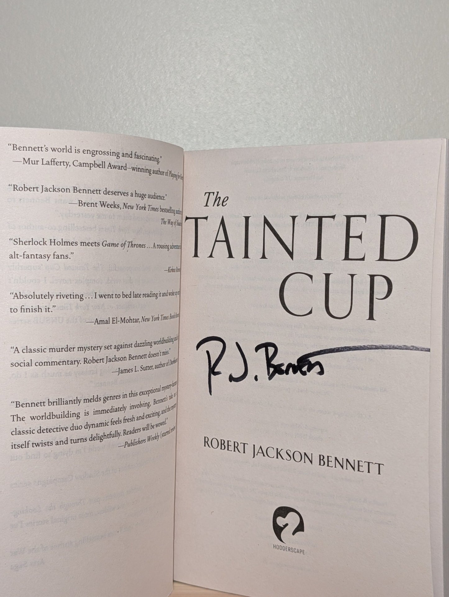 The Tainted Cup by Robert Jackson Bennett (Signed Paperback Edition) - Fialta Books