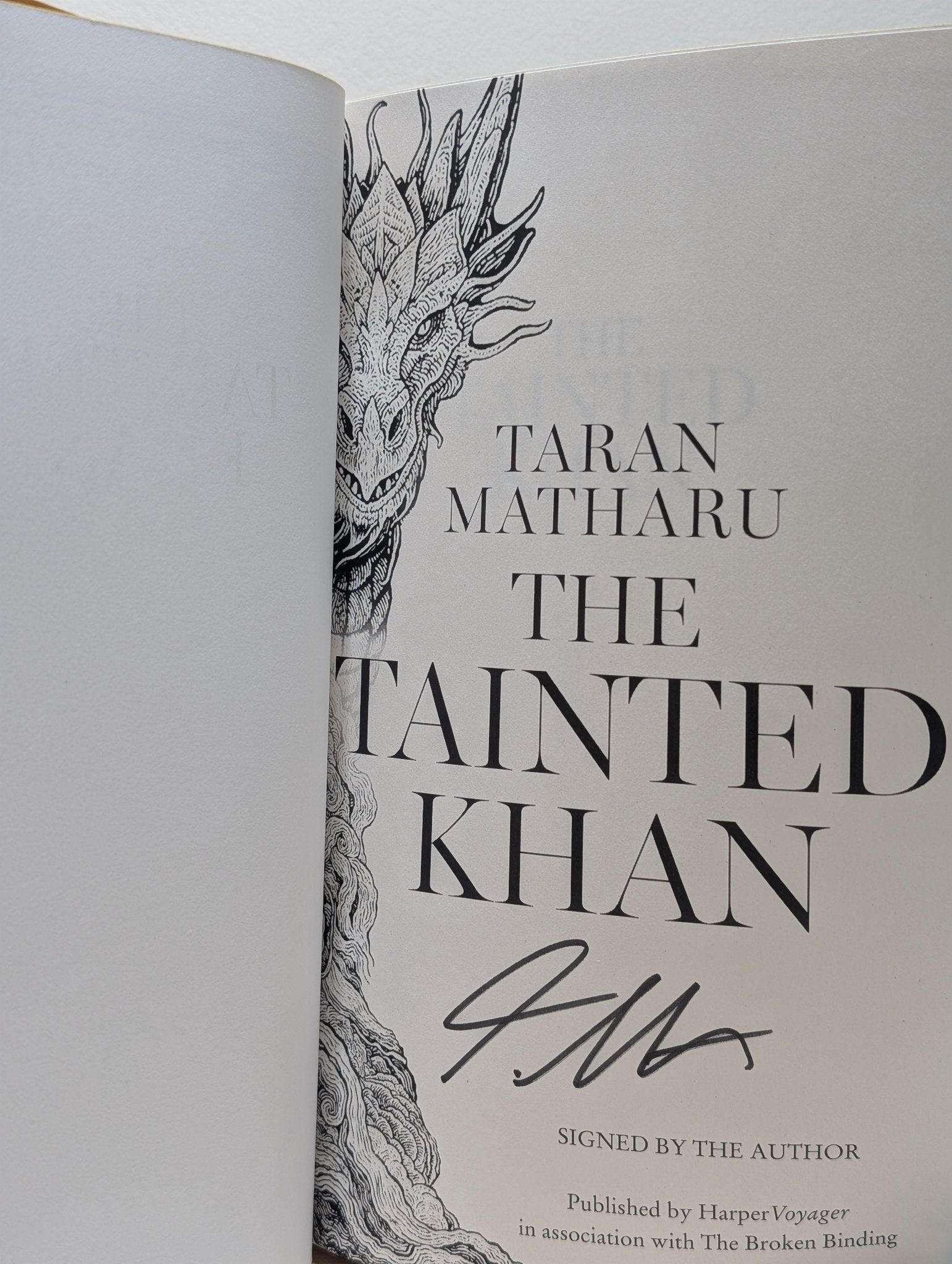 The Tainted Khan by Taran Matharu (Signed First Edition with sprayed edges) - Fialta Books
