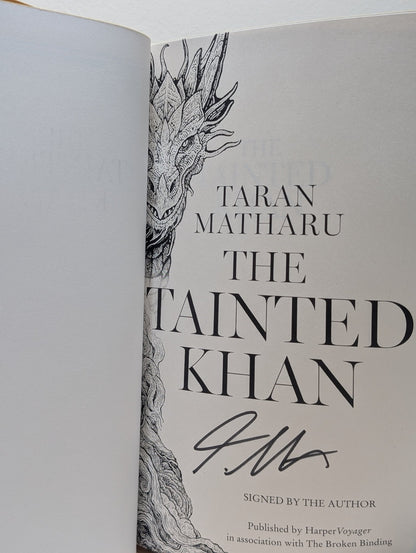 The Tainted Khan by Taran Matharu (Signed First Edition with sprayed edges) - Fialta Books