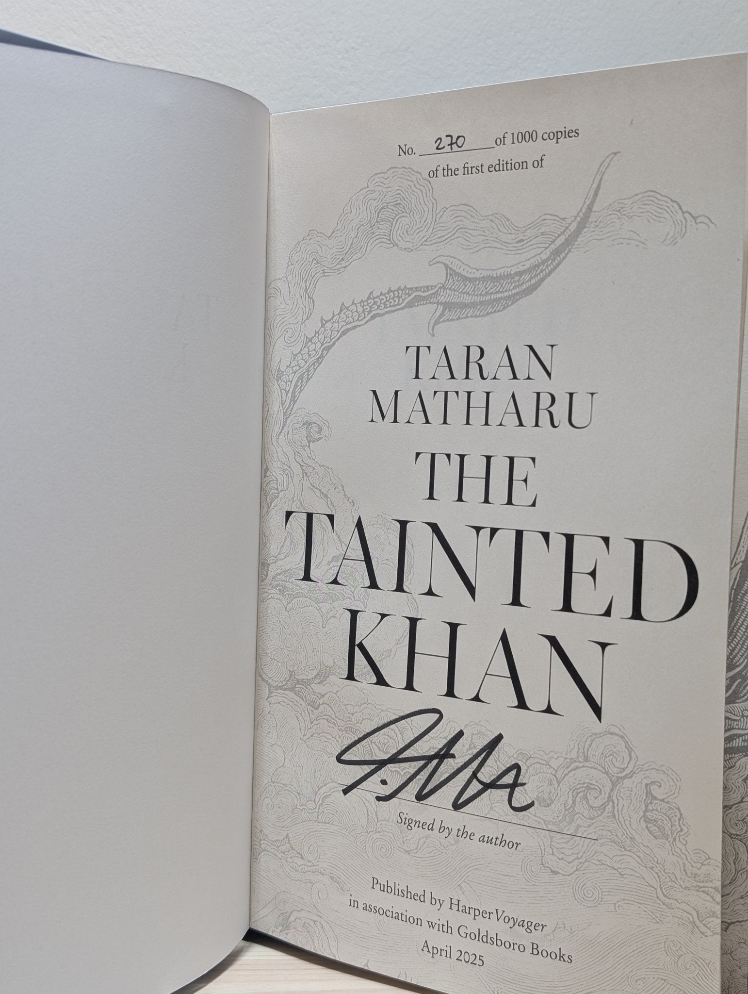 The Tainted Khan by Taran Matharu (Signed Numbered First Edition with sprayed edges) - Fialta Books
