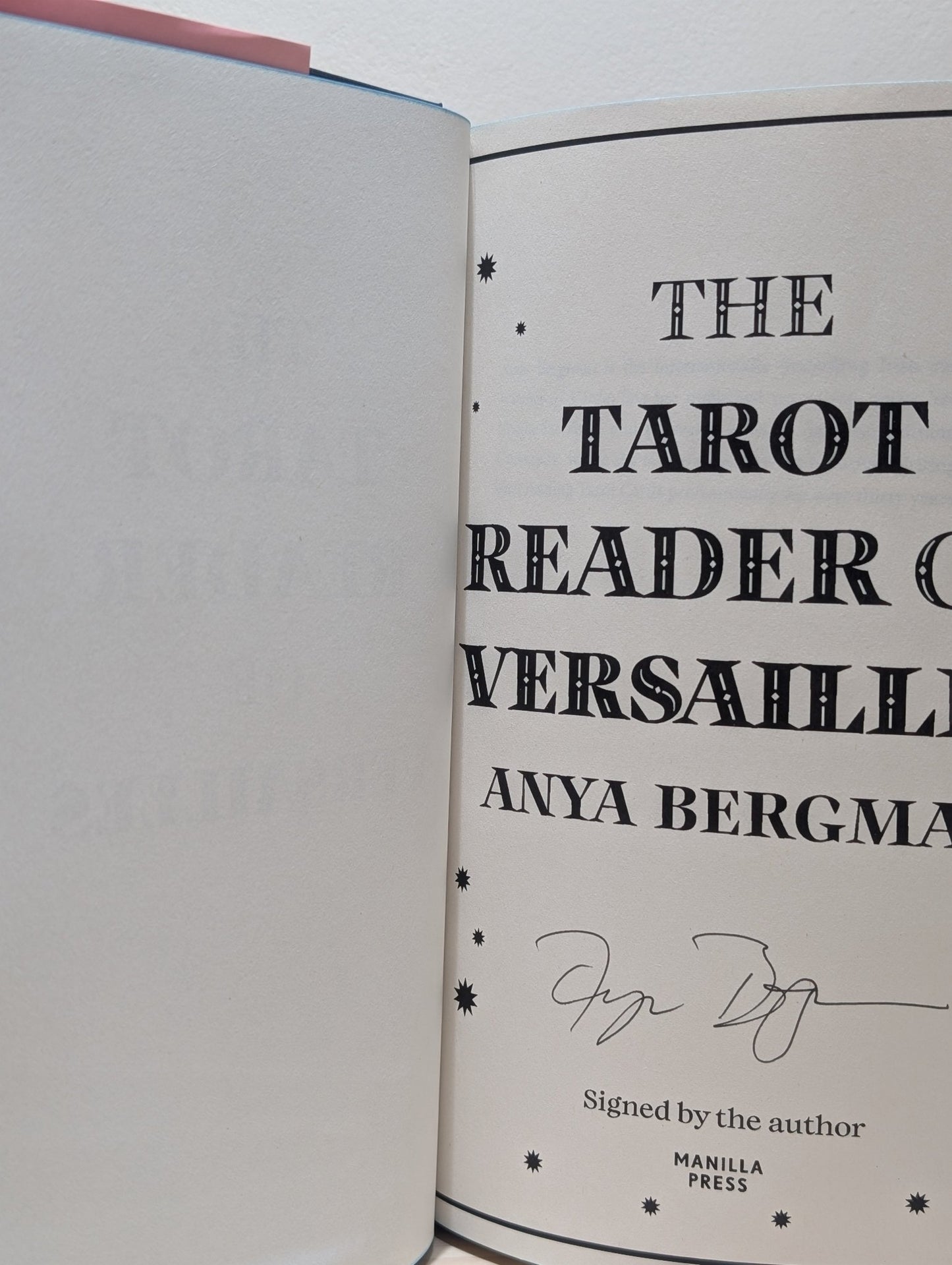 The Tarot Reader of Versailles by Anya Bergman (Signed First Edition with sprayed edges) - Fialta Books