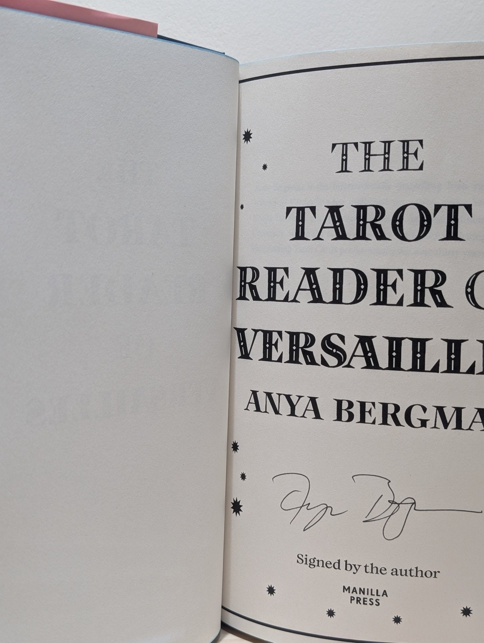 The Tarot Reader of Versailles by Anya Bergman (Signed First Edition with sprayed edges) - Fialta Books