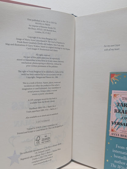 The Tarot Reader of Versailles by Anya Bergman (Signed Lined First Edition) - Fialta Books