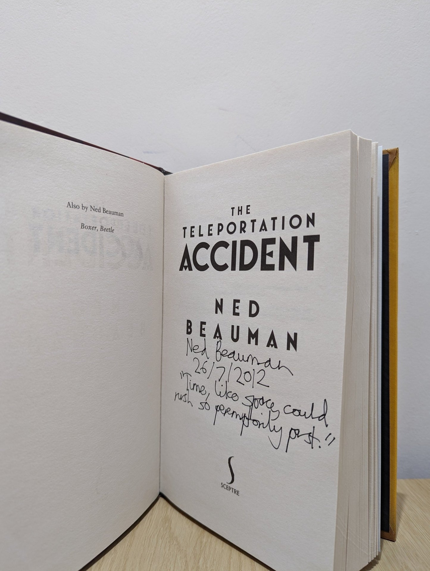 The Teleportation Accident by Ned Beauman (Signed First Edition) - Fialta Books