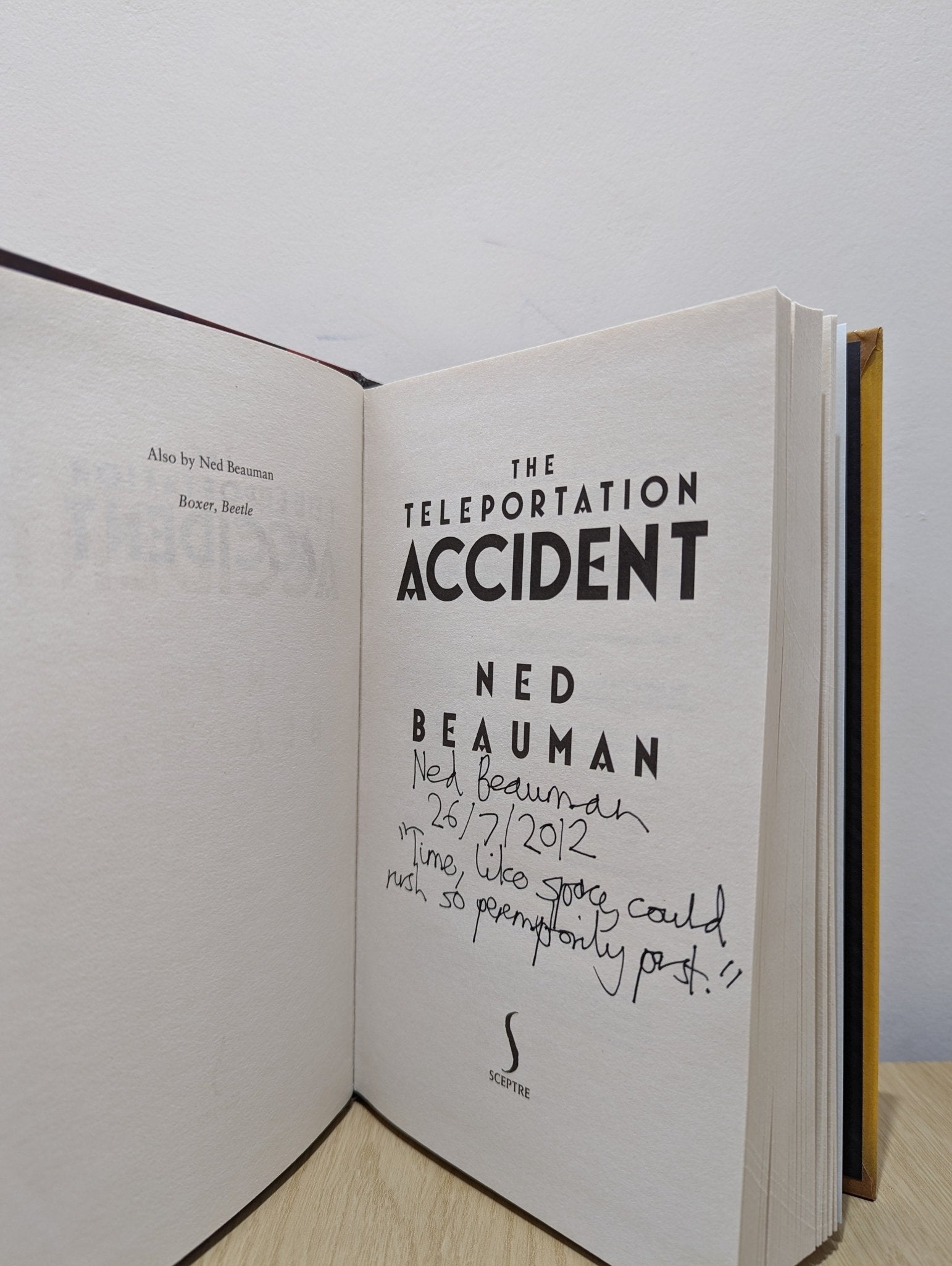 The Teleportation Accident by Ned Beauman (Signed First Edition) - Fialta Books