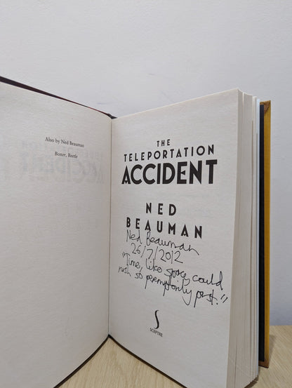 The Teleportation Accident by Ned Beauman (Signed First Edition) - Fialta Books