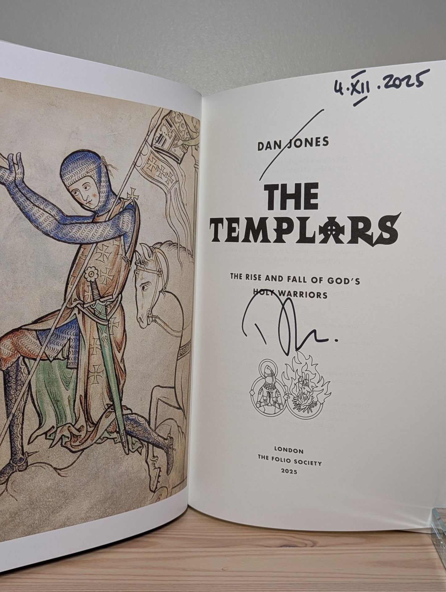 The Templars by Dan Jones (Signed Dated Folio Slipcase Edition) - Fialta Books