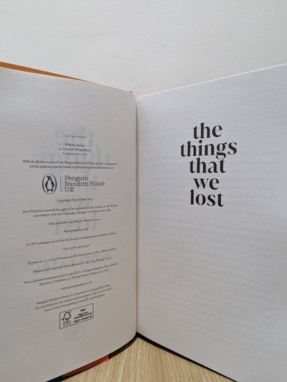 The Things That We Lost by Jyoti Patel (First Edition) - Fialta Books