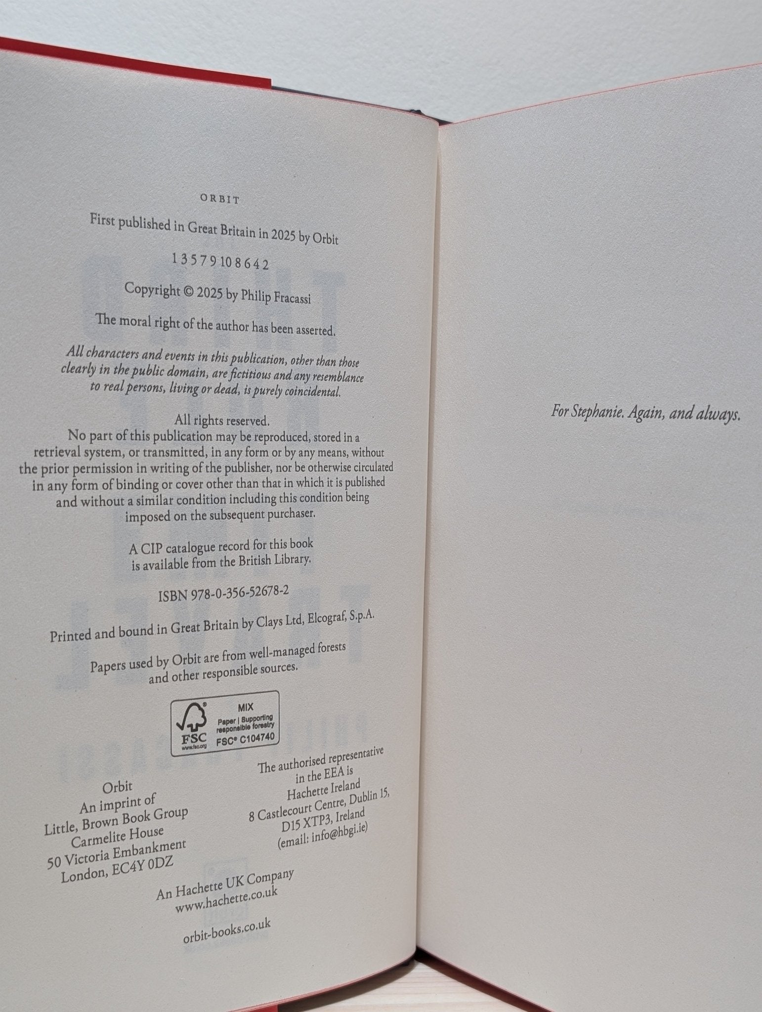 The Third Rule of Time Travel by Philip Fracassi (Signed First Edition with sprayed edges) - Fialta Books