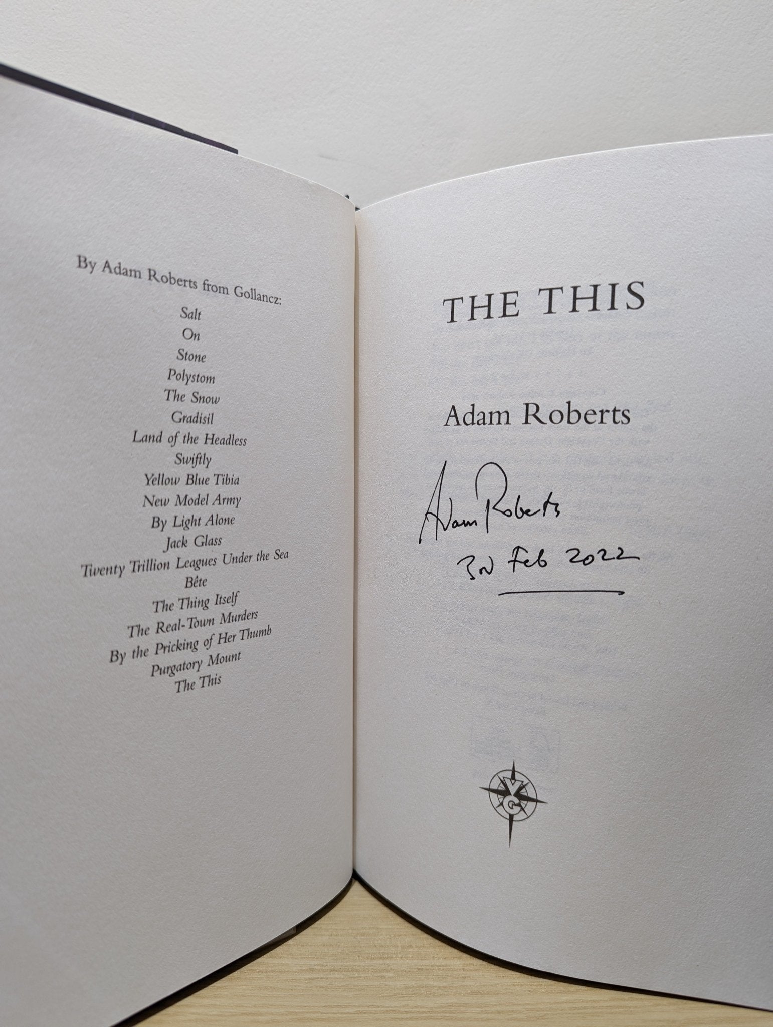 The This by Adam Roberts (Signed First Edition) - Fialta Books