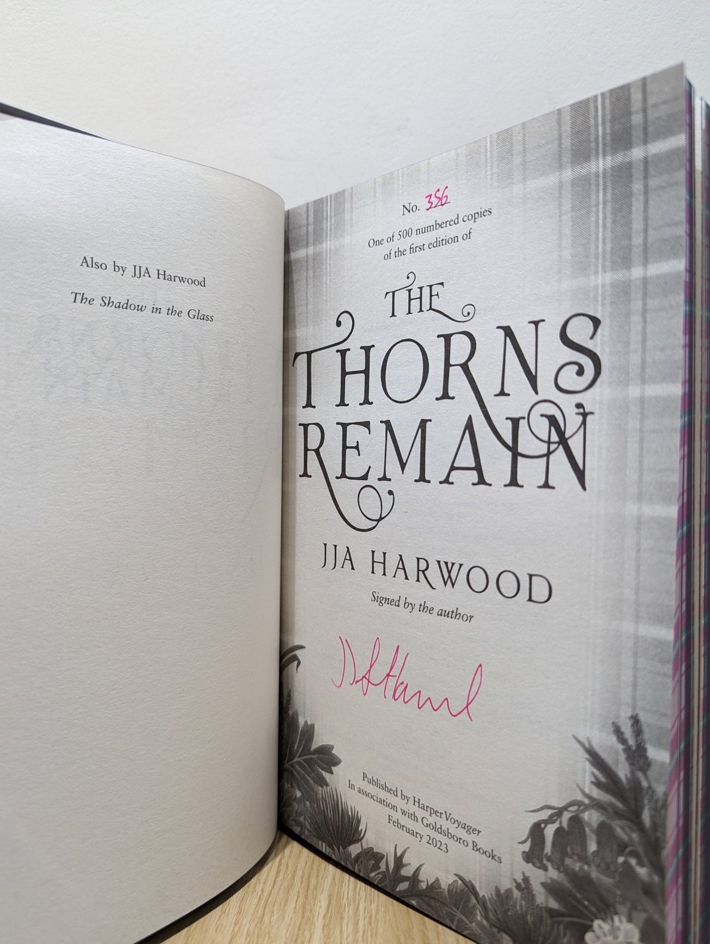 The Thorns Remain by JJA Harwood (Signed Numbered First Edition with sprayed edges) - Fialta Books