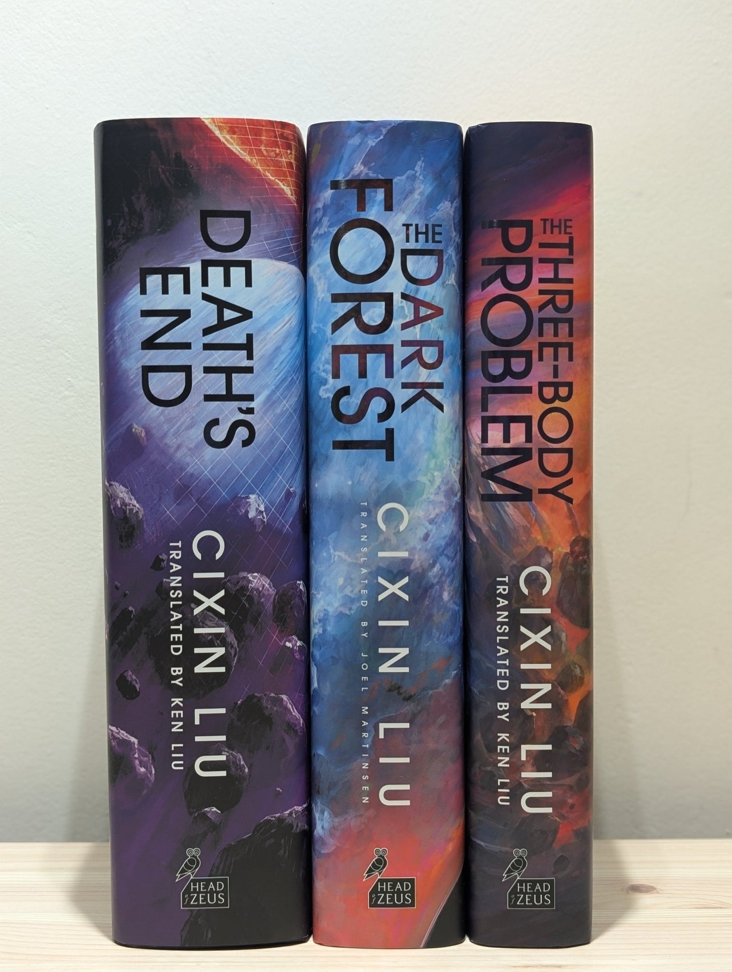 The Three - Body Problem 1 - 3 by Cixin Liu (Stamped Edition with sprayed edges) - Fialta Books