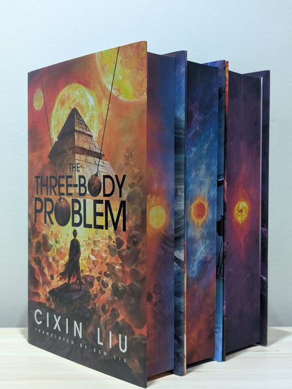 The Three - Body Problem 1 - 3 by Cixin Liu (Stamped Edition with sprayed edges) - Fialta Books