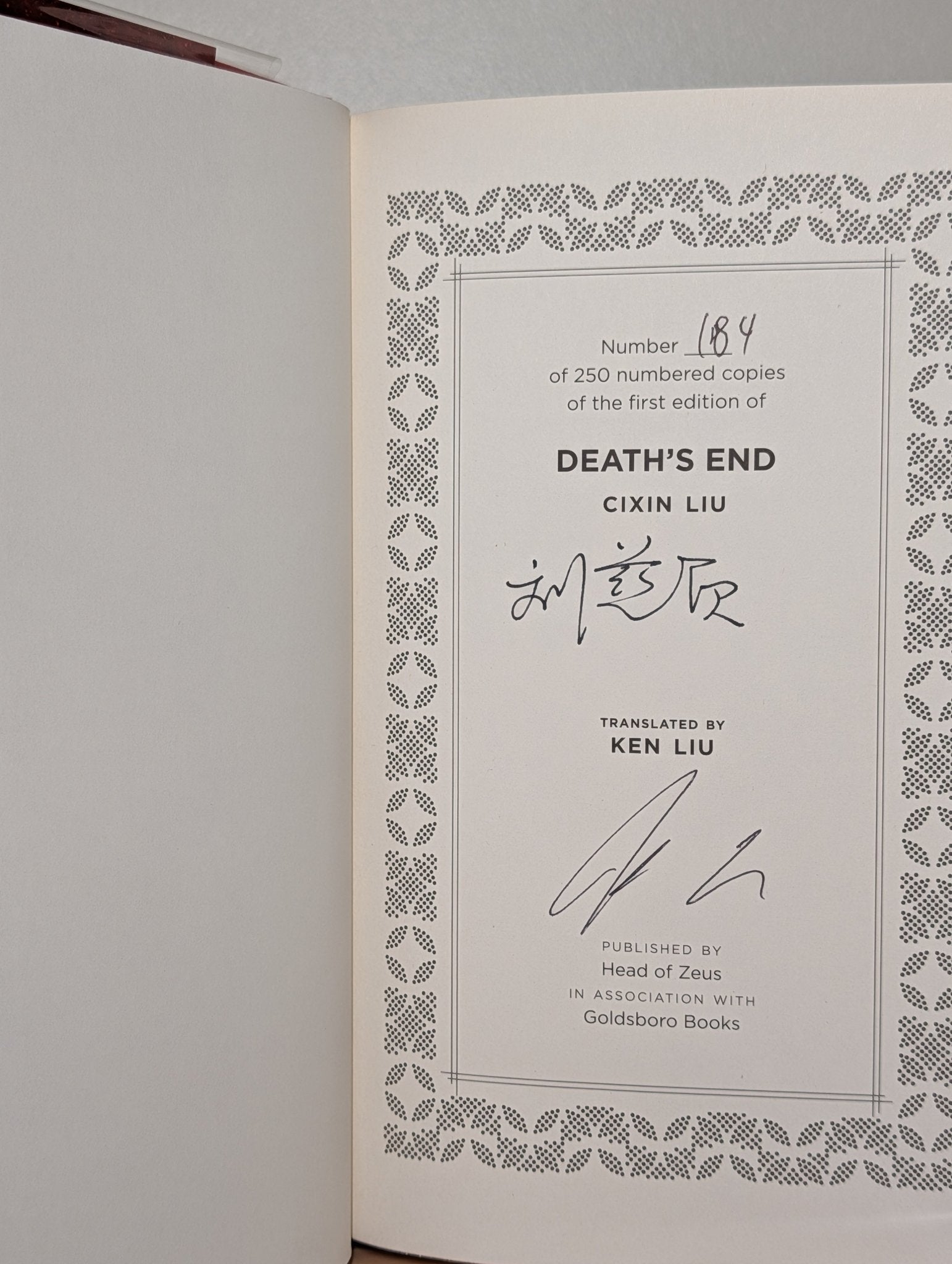 The Three - Body Problem, The Dark Forest, Death's End by Cixin Liu (Double Signed First Edition Set) - Fialta Books