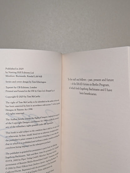 The Threshold and the Ledger by Tom McCarthy (Signed First Edition) - Fialta Books