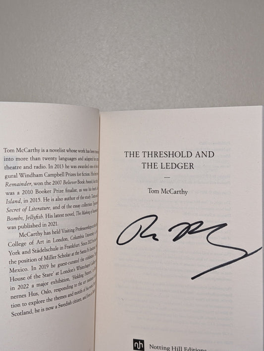 The Threshold and the Ledger by Tom McCarthy (Signed First Edition) - Fialta Books