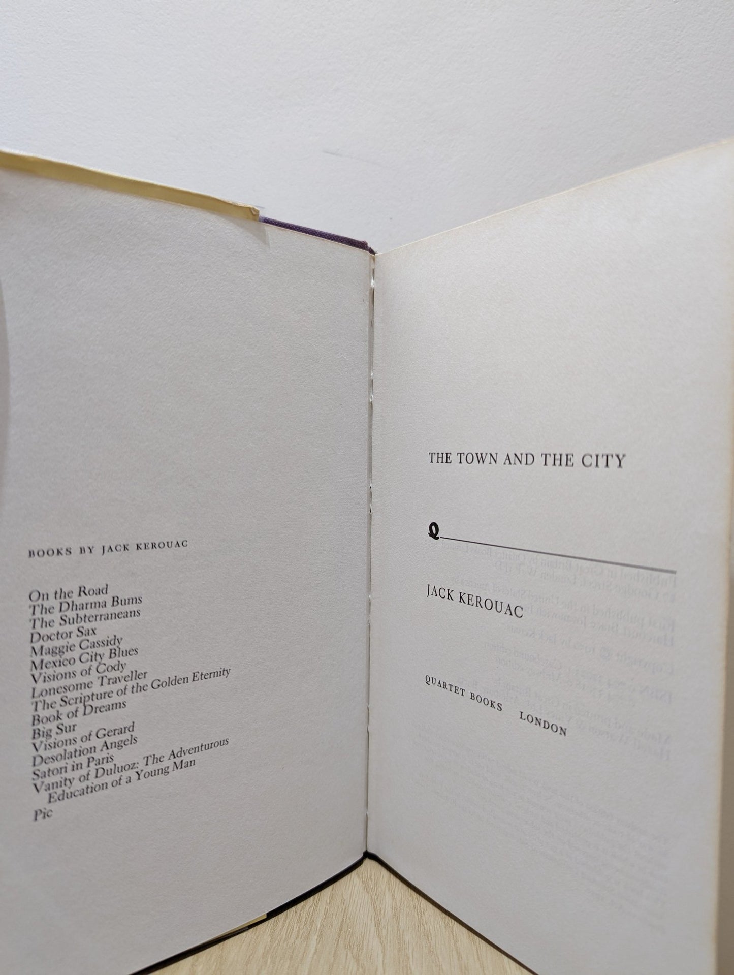 The Town and the City by Jack Kerouac (First UK Edition) - Fialta Books