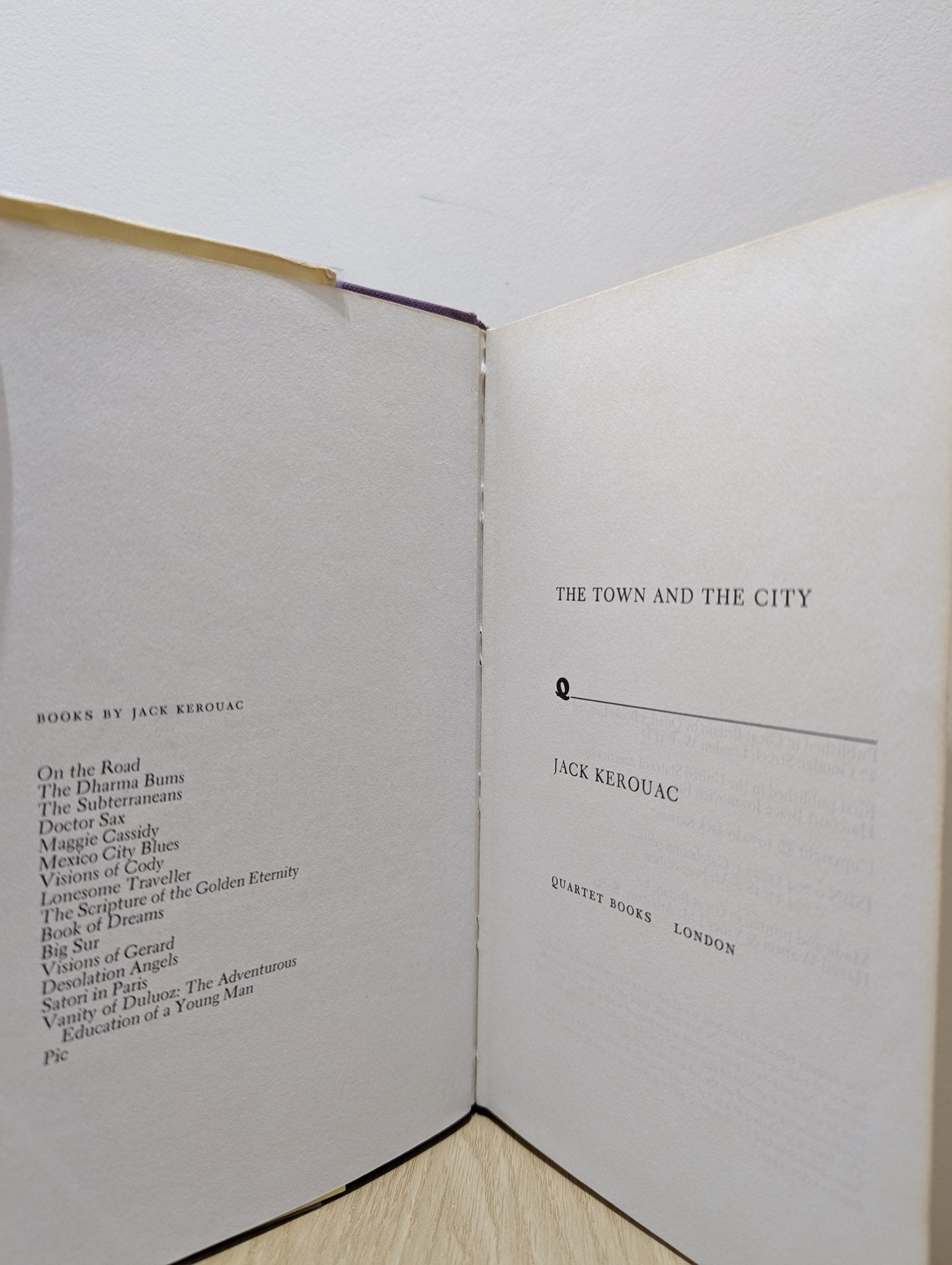 The Town and the City by Jack Kerouac (First UK Edition) - Fialta Books