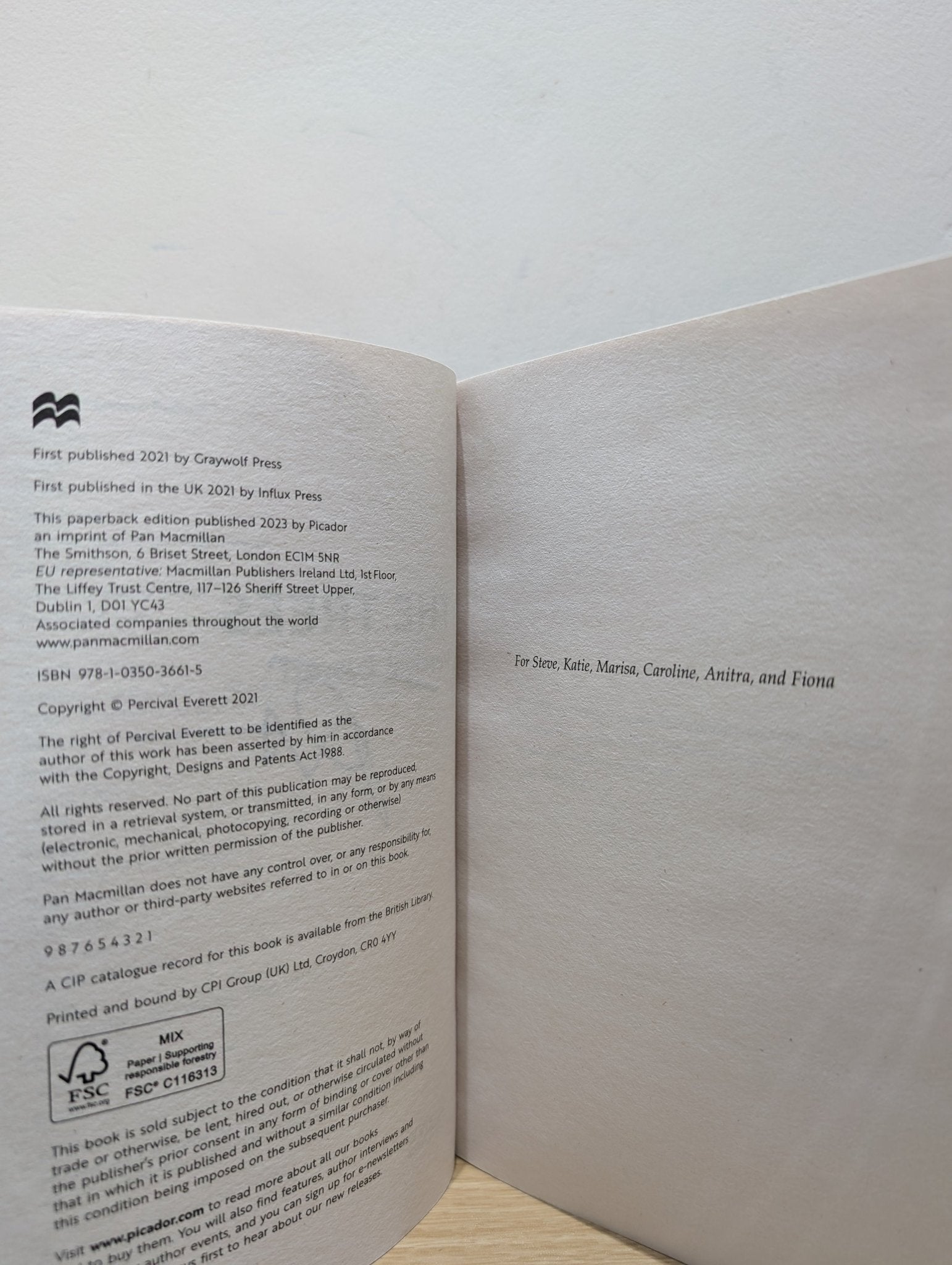 The Trees by Percival Everett (Signed) - Fialta Books