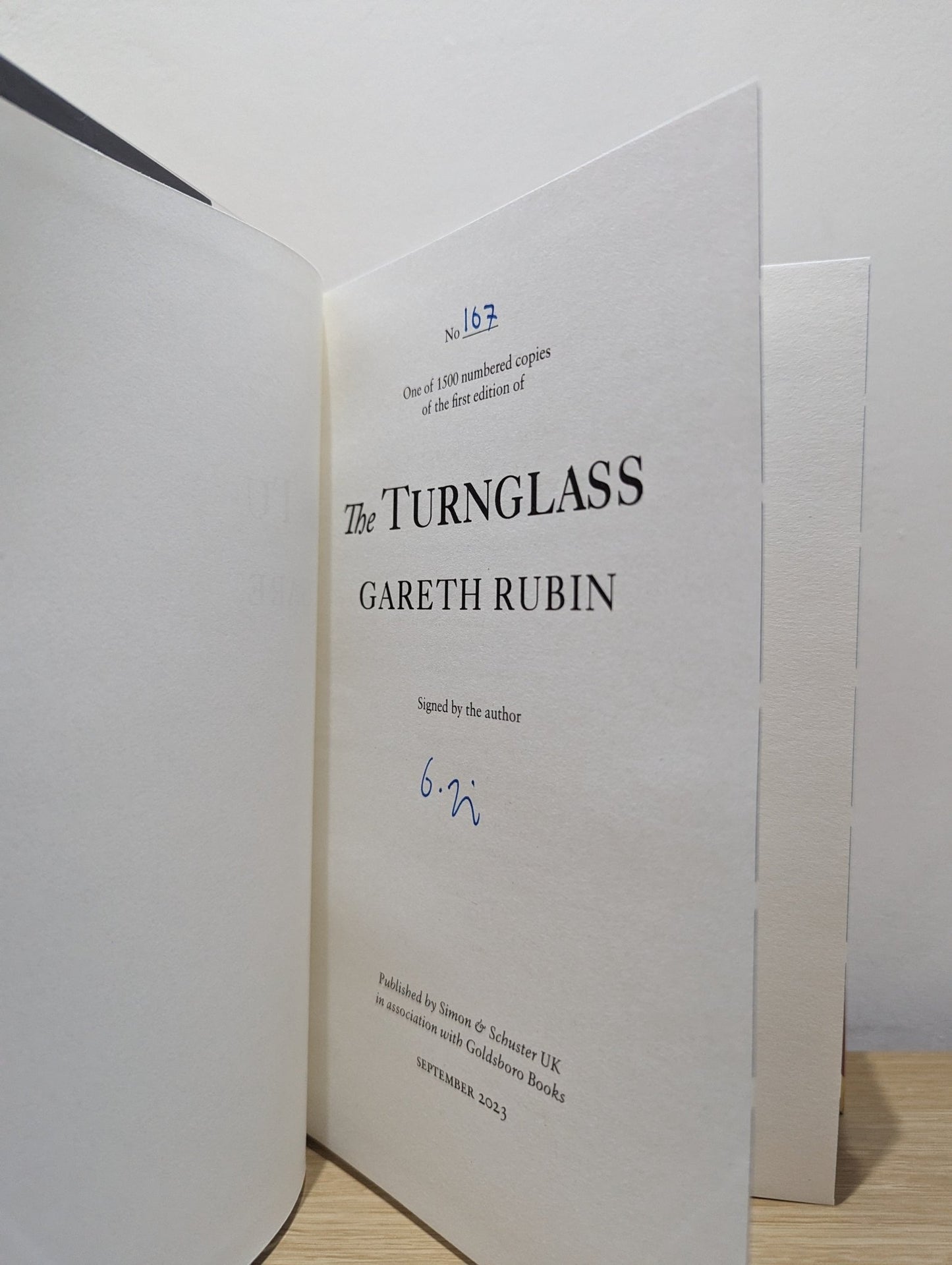The Turnglass by Gareth Rubin (Signed Numbered First Edition with sprayed edges) - Fialta Books