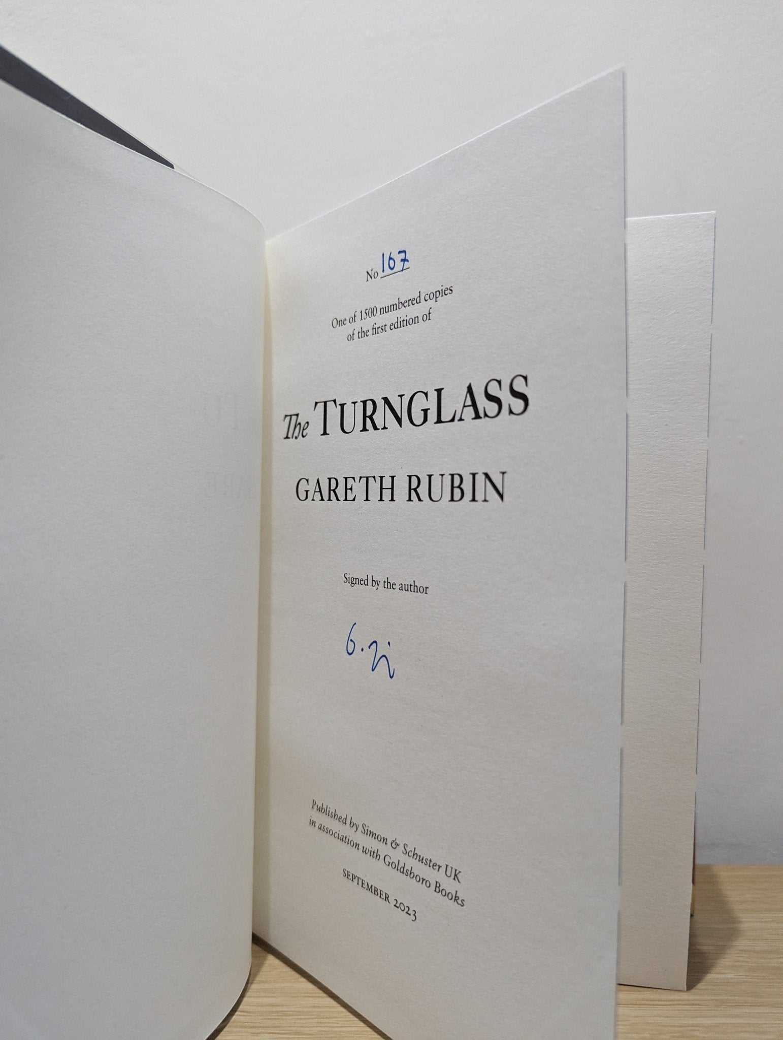 The Turnglass by Gareth Rubin (Signed Numbered First Edition with sprayed edges) - Fialta Books