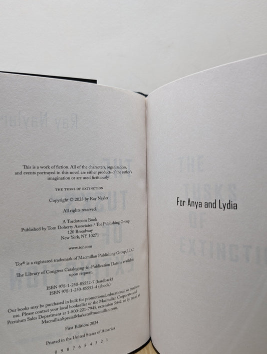 The Tusks of Extinction by Ray Nayler (First Edition) - Fialta Books