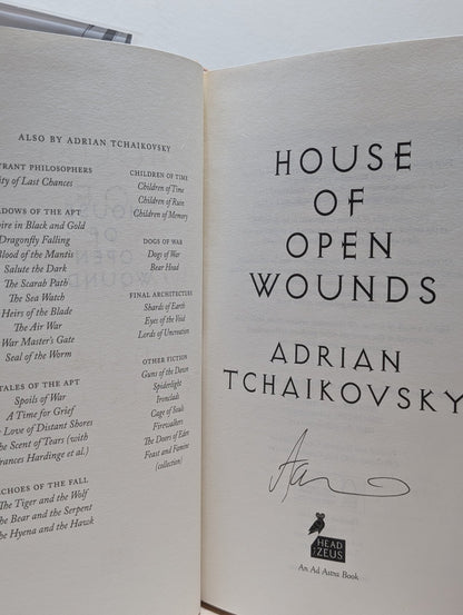 The Tyrant Philosophers 1 - 3: City of Last Chances; House of Open Wounds; Days of Shattered Faith by Adrian Tchaikovsky (Signed First Edition Set) - Fialta Books