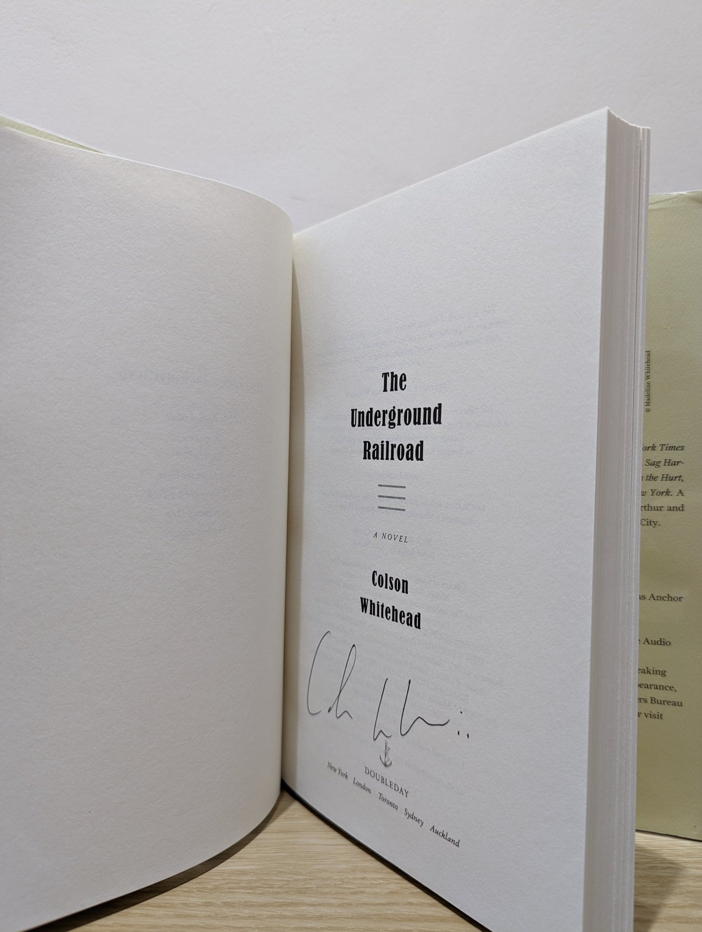 The Underground Railroad: A Novel by Colson Whitehead (Signed First Edition) - Fialta Books