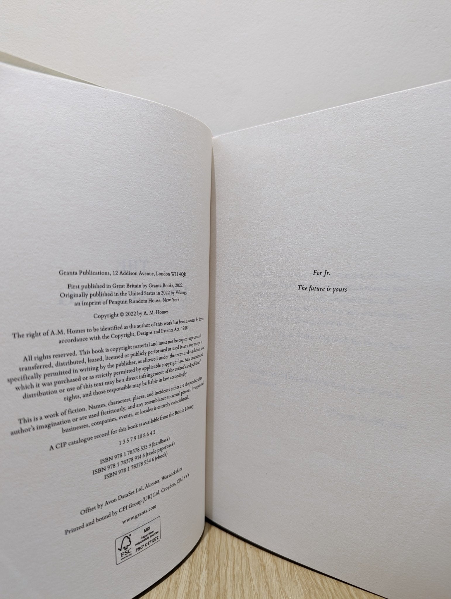 The Unfolding by A.M. Homes (Signed First Edition) - Fialta Books