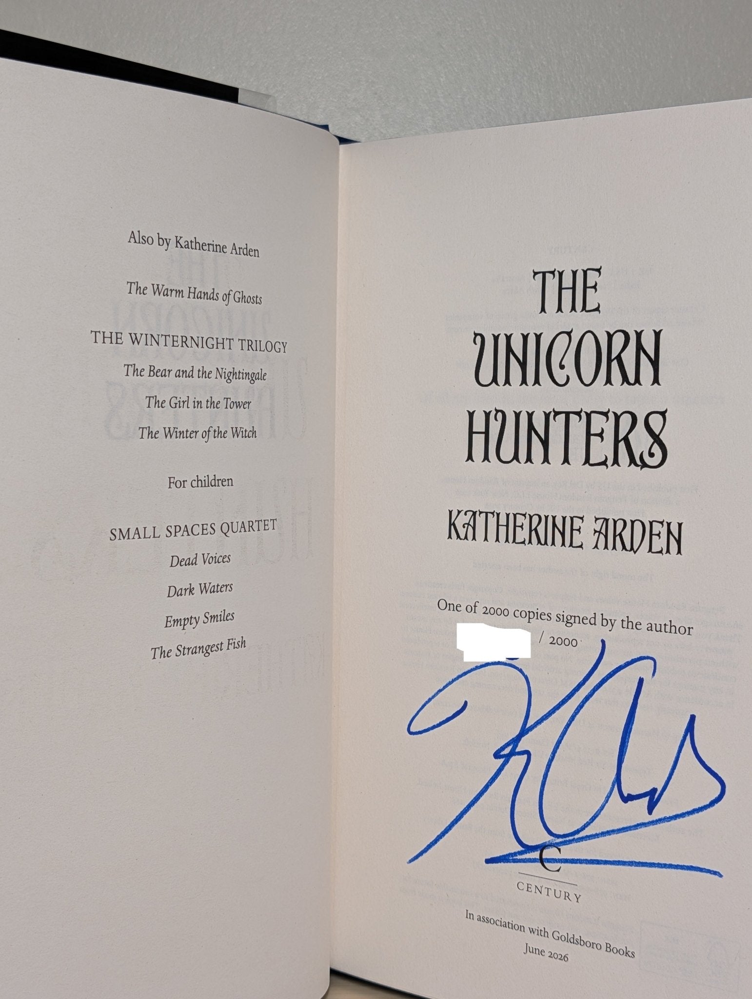 The Unicorn Hunters by Katherine Arden (Signed Numbered Edition with sprayed edges) - Fialta Books
