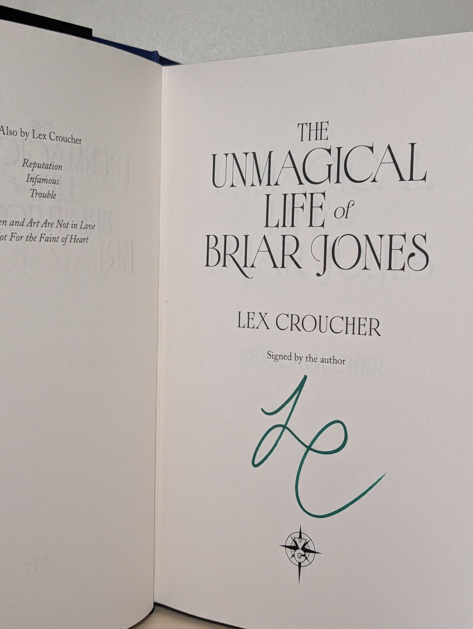The Unmagical Life of Briar Jones by Lex Croucher (Signed First Edition with sprayed edges) - Fialta Books