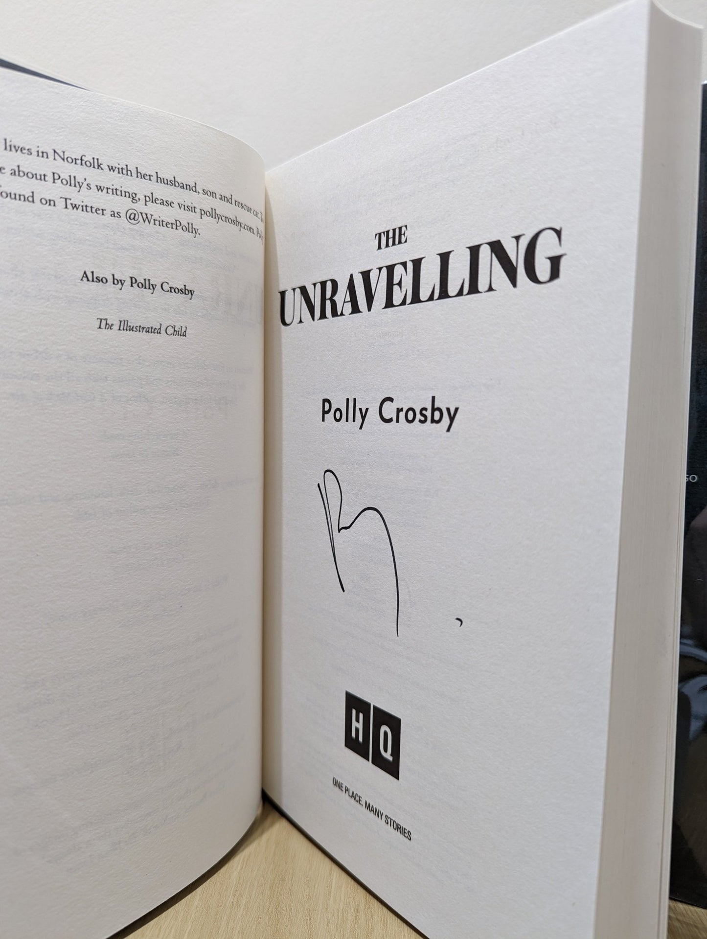 The Unravelling by Polly Crosby (Signed First Edition) - Fialta Books