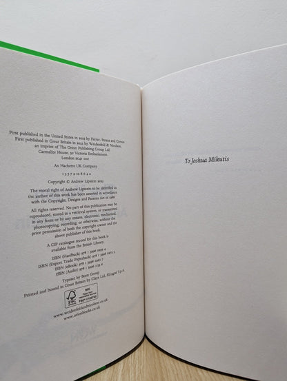 The Vegan by Andrew Lipstein (First Edition) - Fialta Books