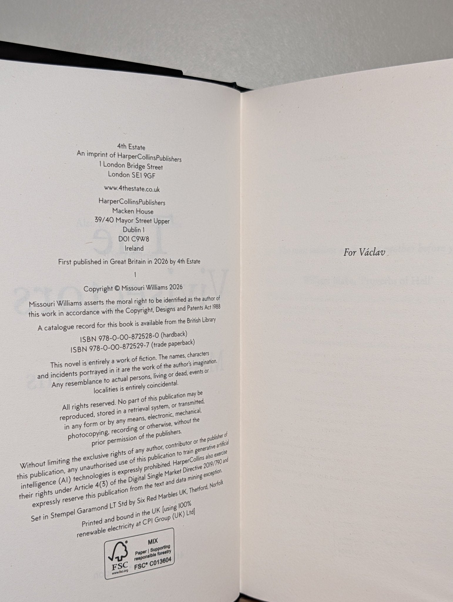 The Vivisectors by Missouri Williams (First Edition) - Fialta Books