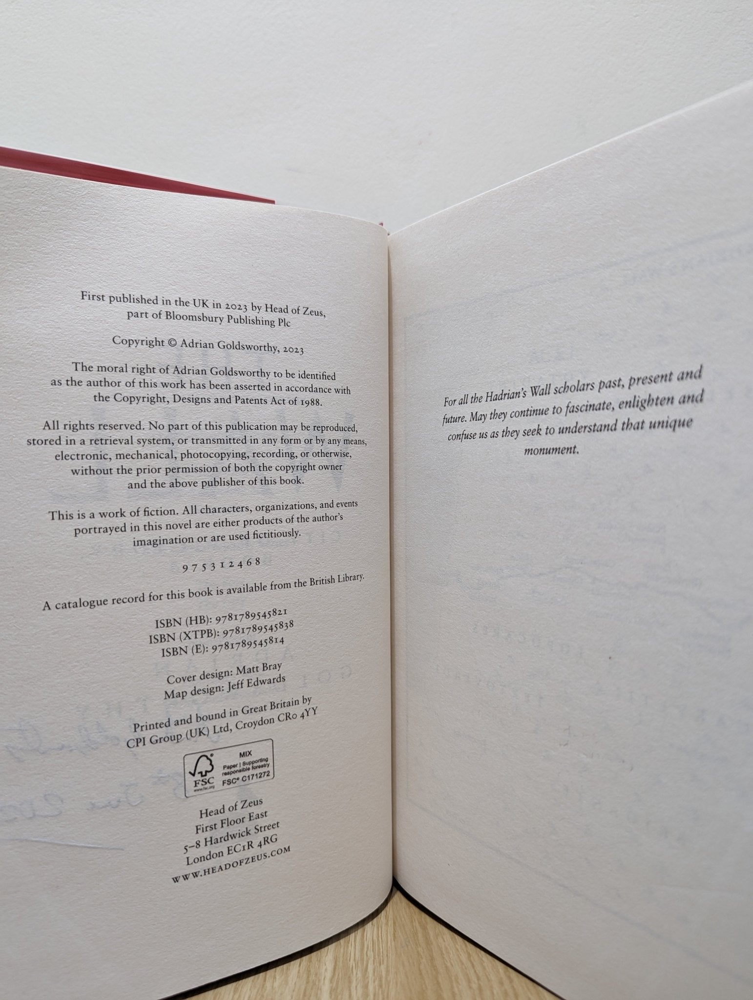 The Wall by Adrian Goldsworthy (Signed First Edition) - Fialta Books